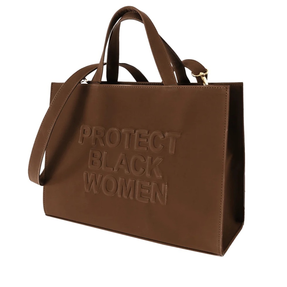 “Protect Black Women” by CISE True luxury made with vegan suede.